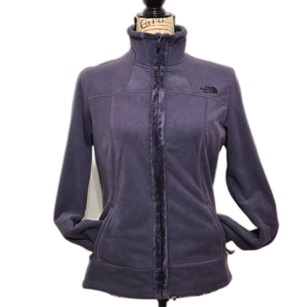 The North Face SoftShell Fleece Jacket Small Plush Lined Purple Full Zip